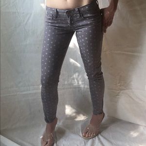 American Eagle Jeggings - Lilac Polka Dot
